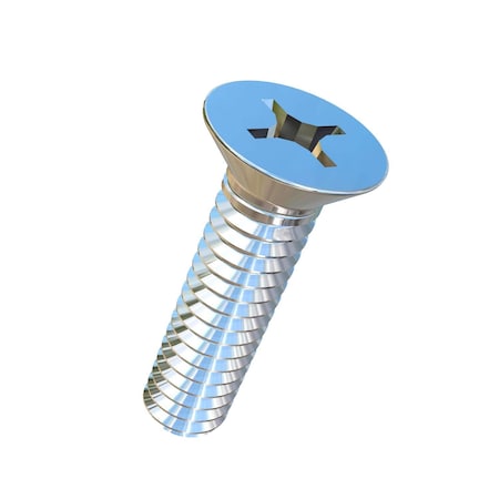 Allied Titanium 1/4"-20 x 1 in Phillips Flat Machine Screw, Plain Titanium 0001299